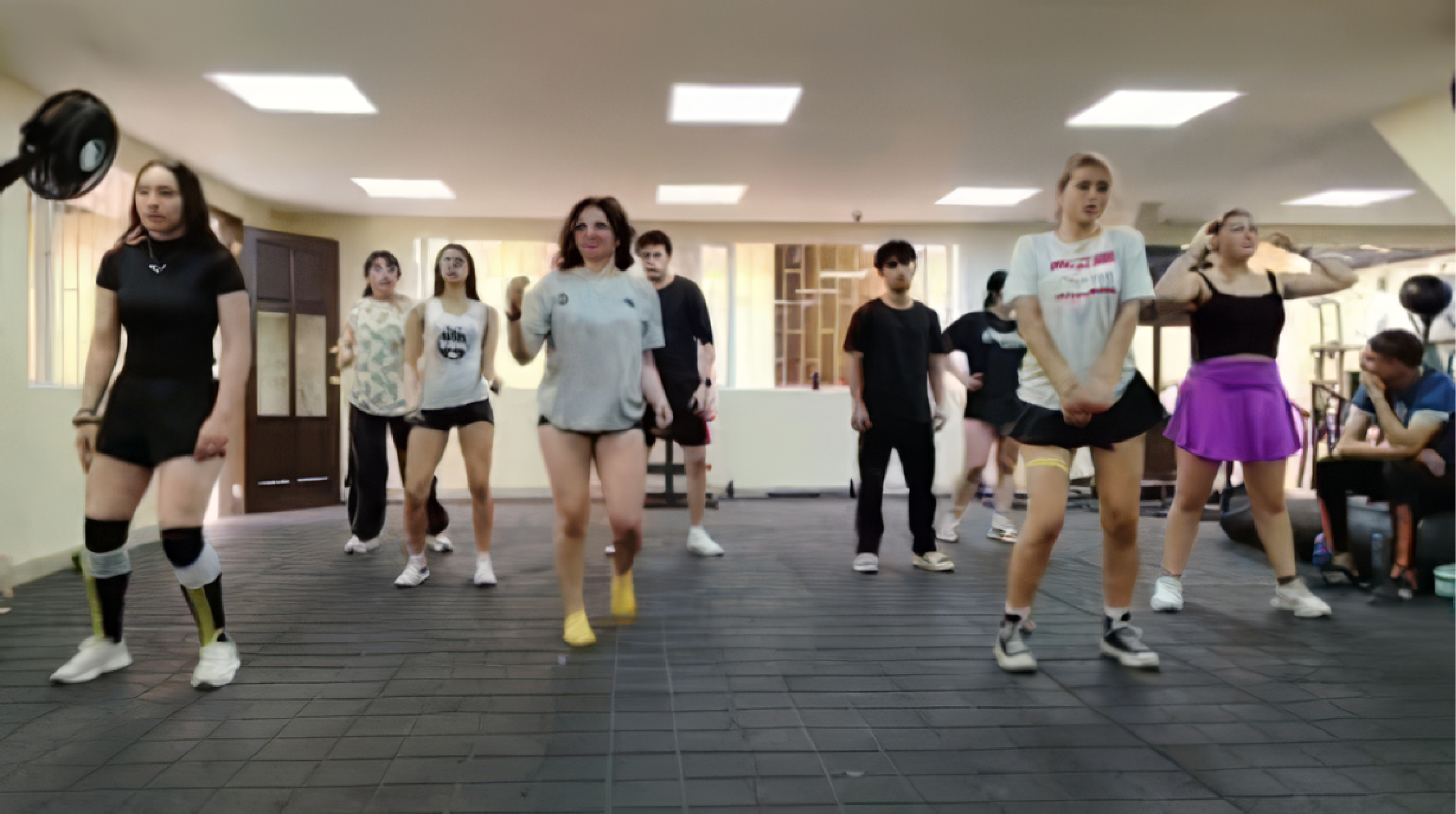 Actividad de Danzas - estudiantes participando en actividad cultural