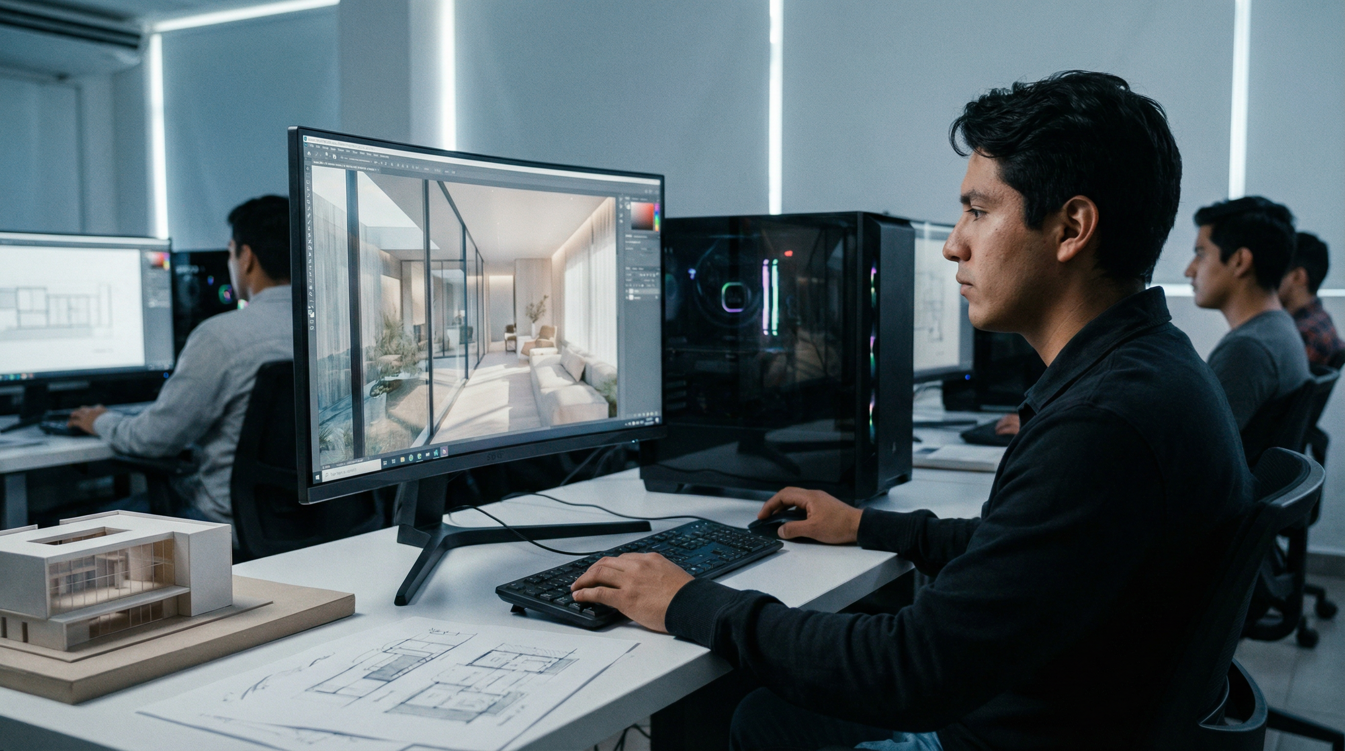 Equipos de última generación para renders y recorridos