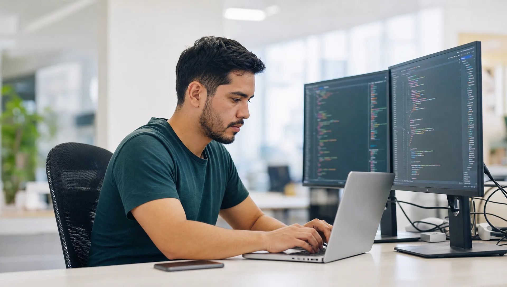 Estudiantes de Carrera Profesional en Ingeniería de Software en práctica