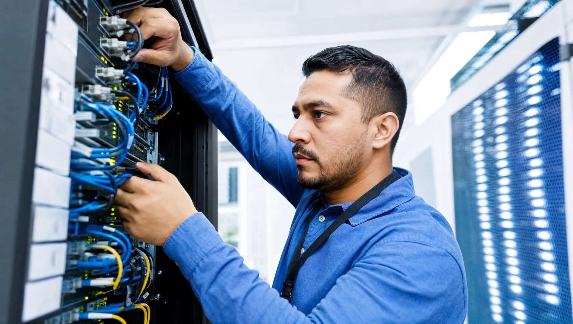 Estudiantes de Técnico Laboral en Operaciones de Software y Redes de Cómputo en práctica